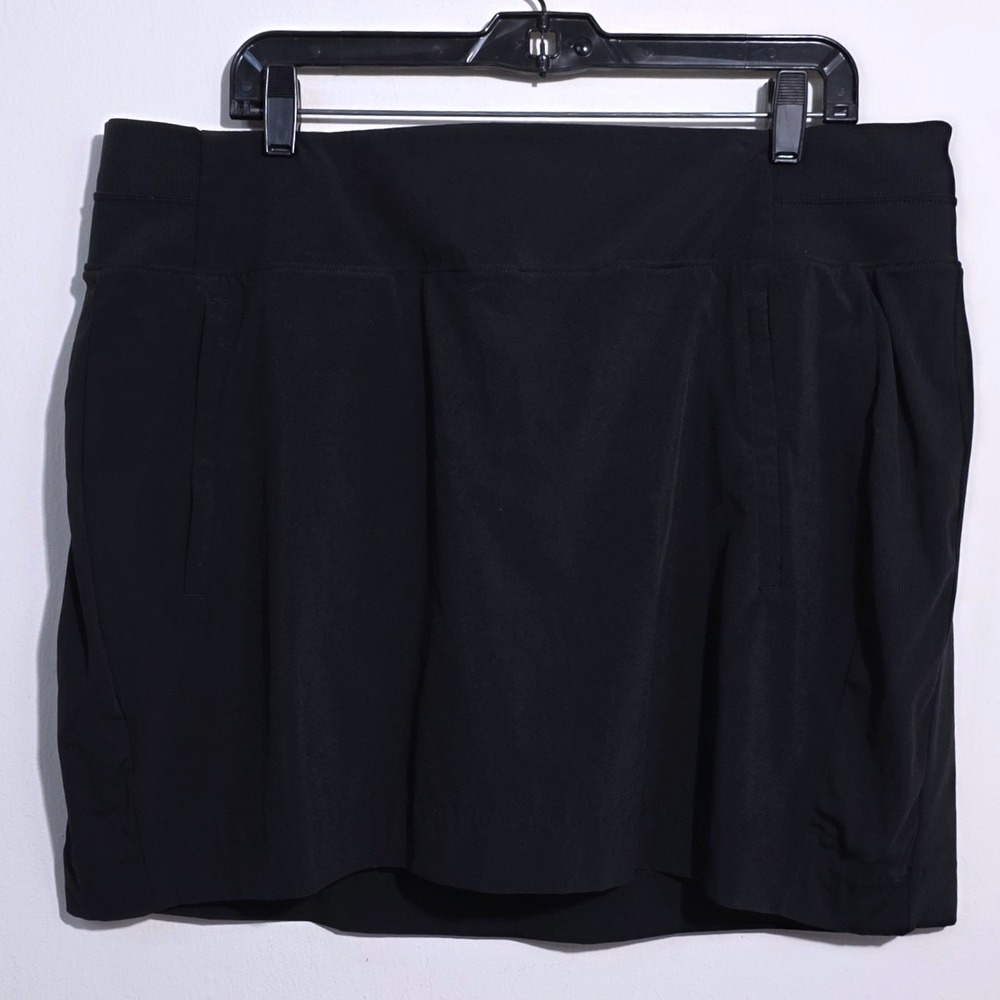 Athleta Women's Plus Size Brooklyn High Rise 17" Skort Black 18 Activewear EUC - Picture 5 of 11